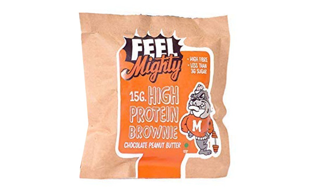 Feel Mighty High Protein Brownie Chocolate peanut Butter   Pack  15 grams